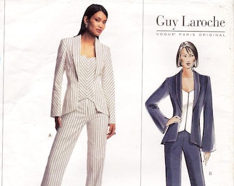 Origineel Vogue Paris-broekpakpatroon van Guy Laroche (maat 6/8/10)