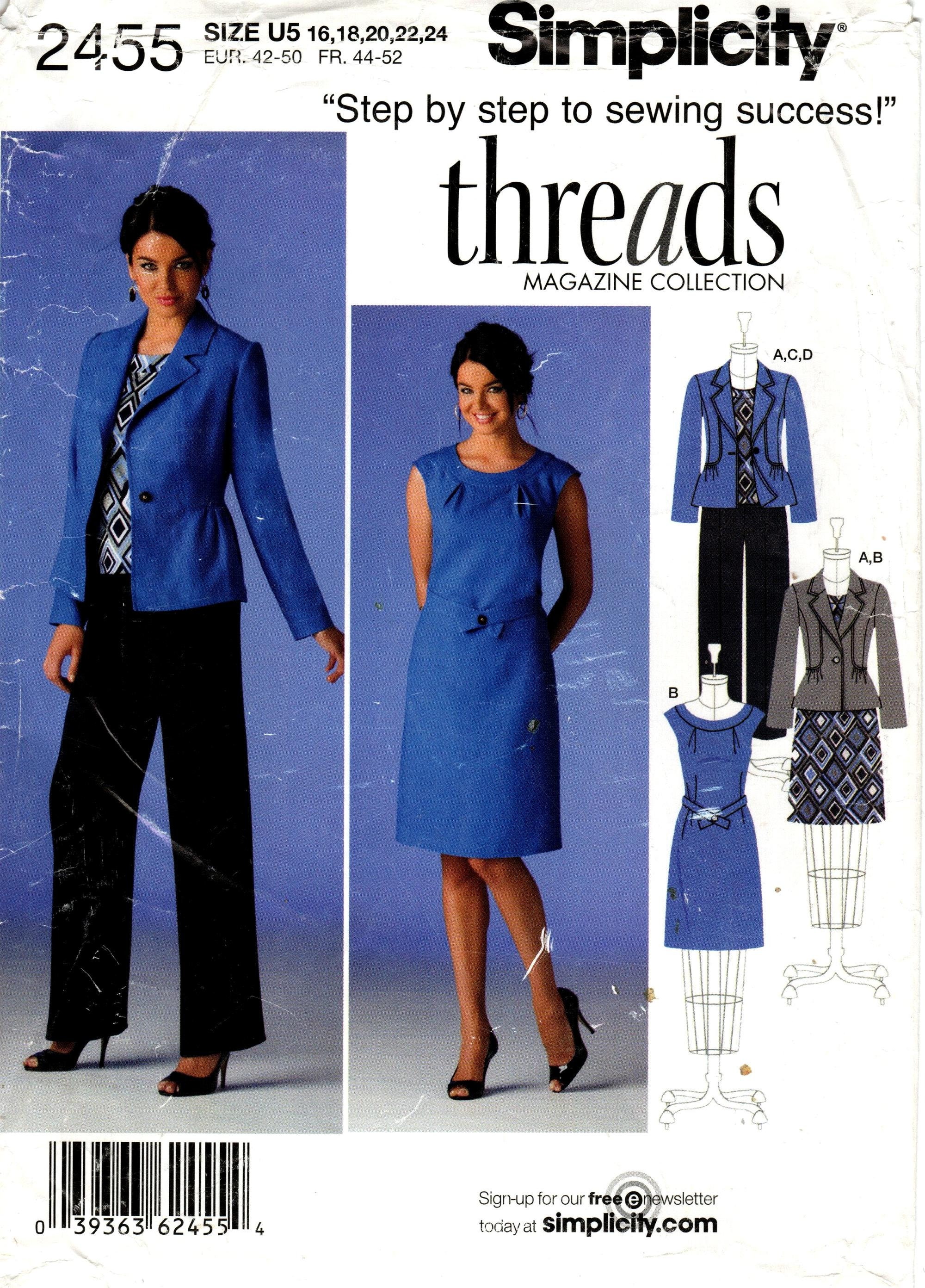 U-PICK Sz Simplicity Pattern 2455 by THREADS Misses' Yoked