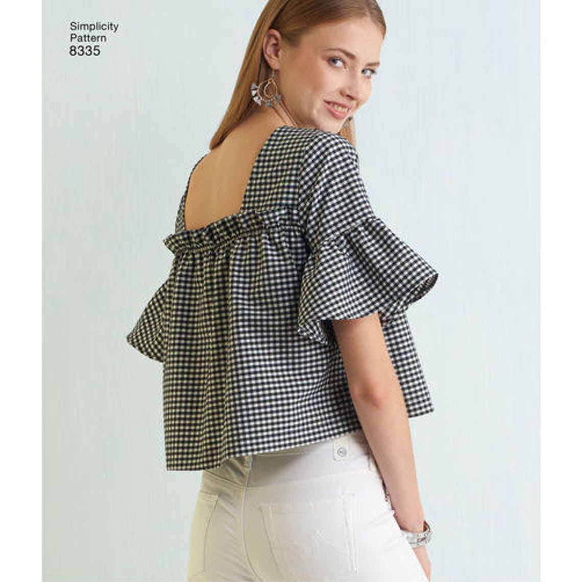 Simplicity R10262 Simplicity Sewing Pattern: Misses' Cropped Top With Back Detail (XXS ...