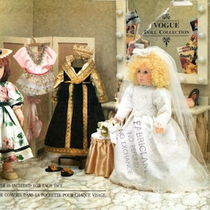 Vogue Craft Pattern 8557 by LINDA CARR - Bridal & Special Occasion Costumes For 18 Inch Dolls
