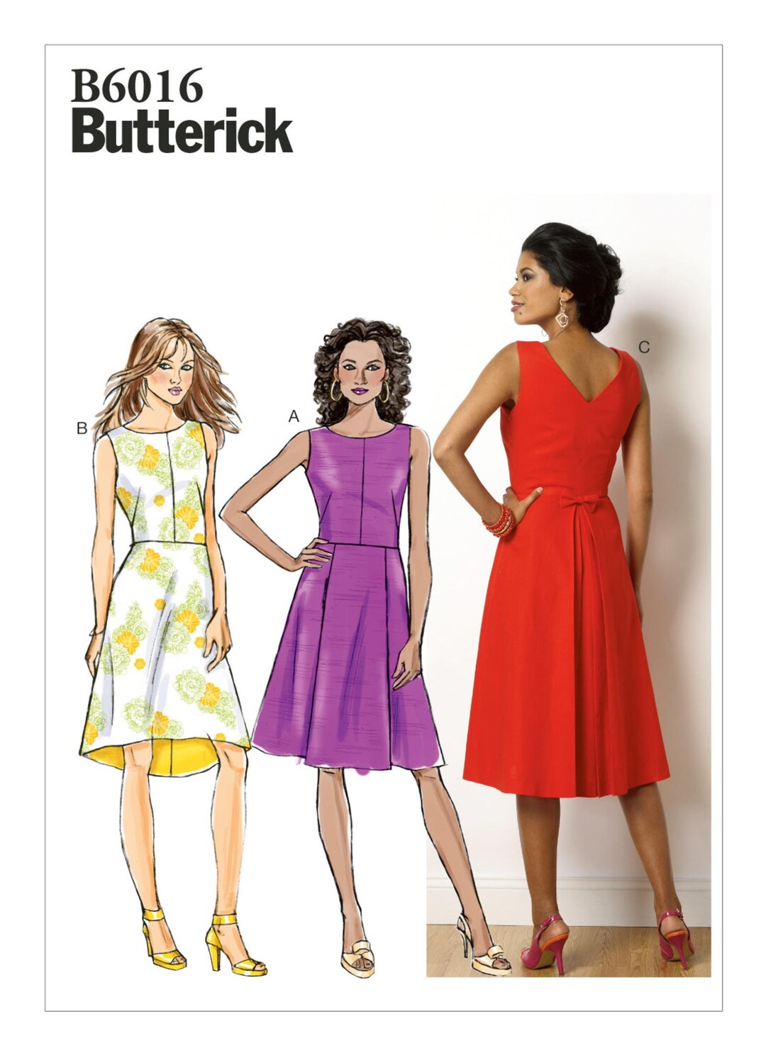 U-pick Size Butterick Dress Pattern B6016 Misses' - Etsy