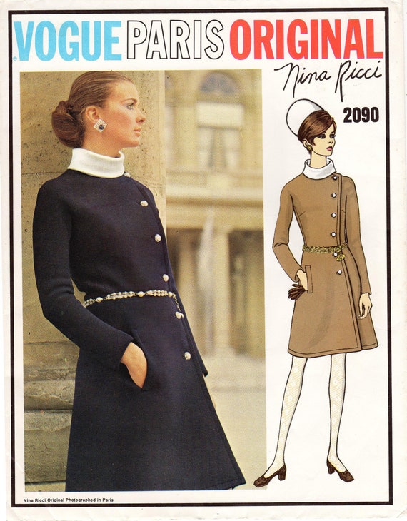 Vogue 2090 Nina Ricci Dress Sewing Pattern: 1960s Paris Original