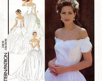off the shoulder wedding dress sewing patterns Off-shoulder Wedding Dress Pattern: Style 2064, Sizes 8-18