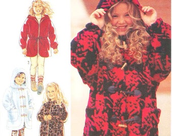 Vintage Girls' Jacket Pattern: Hooded Coat, Style 2178, Sizes 4-9