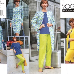 Vogue Sewing Pattern 2285 - Misses' Jacket in Two Lengths, Dress, Top, Skirt & Pants Pattern - Vogue Career Wardrobe - Sz 8/10/12