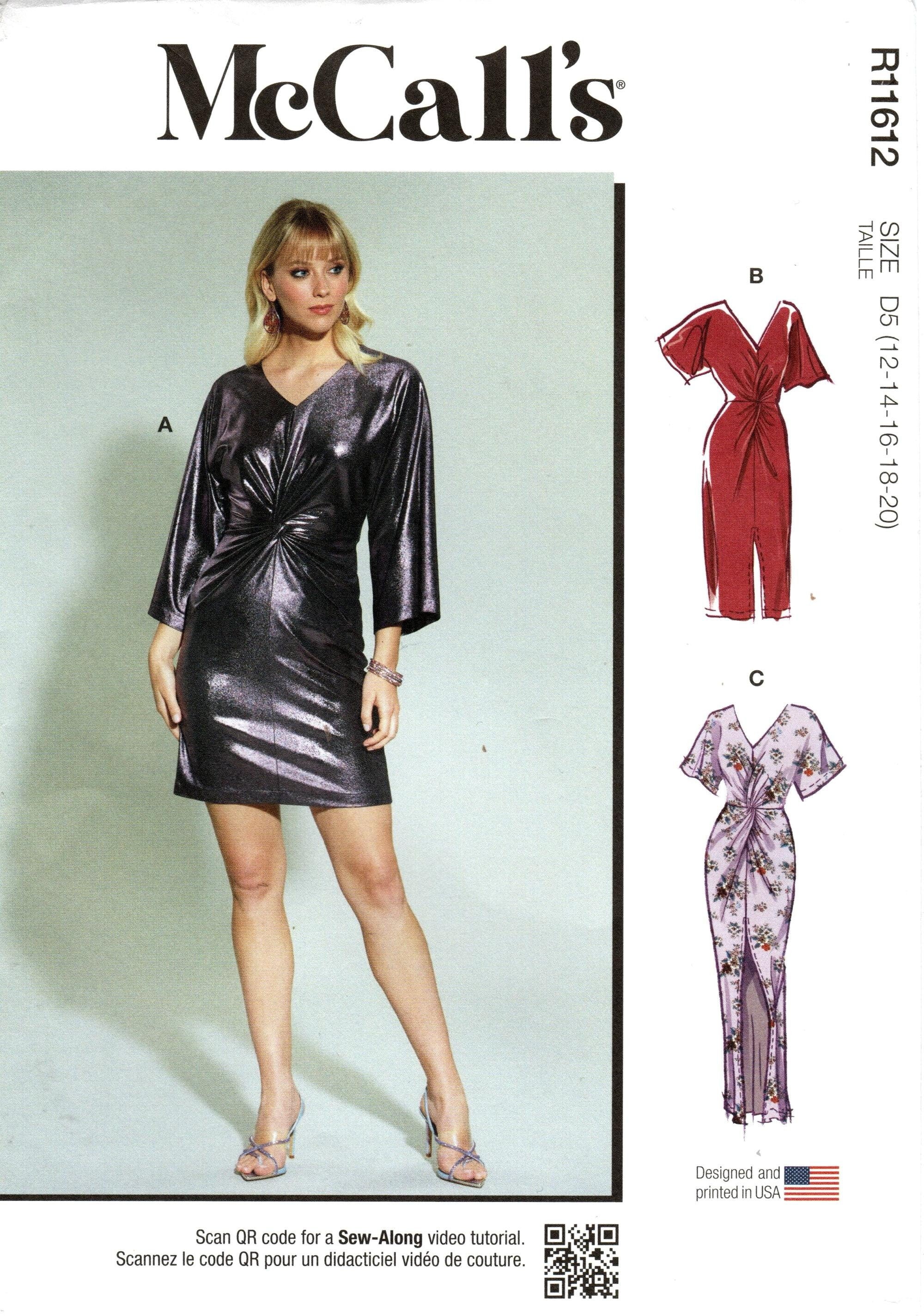 mccalls knit dress pattern McCall's Sewing Pattern M8383 Misses' Knit Dresses by Brandi Joan
