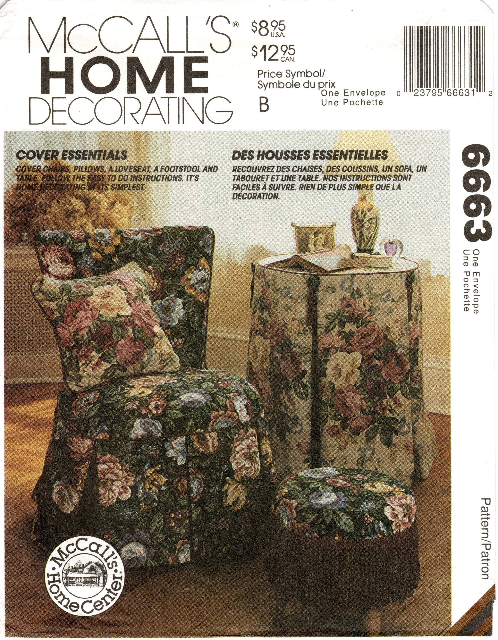 Mccall's Home Decor Pattern 6663 Cover Essentials Make Covers for