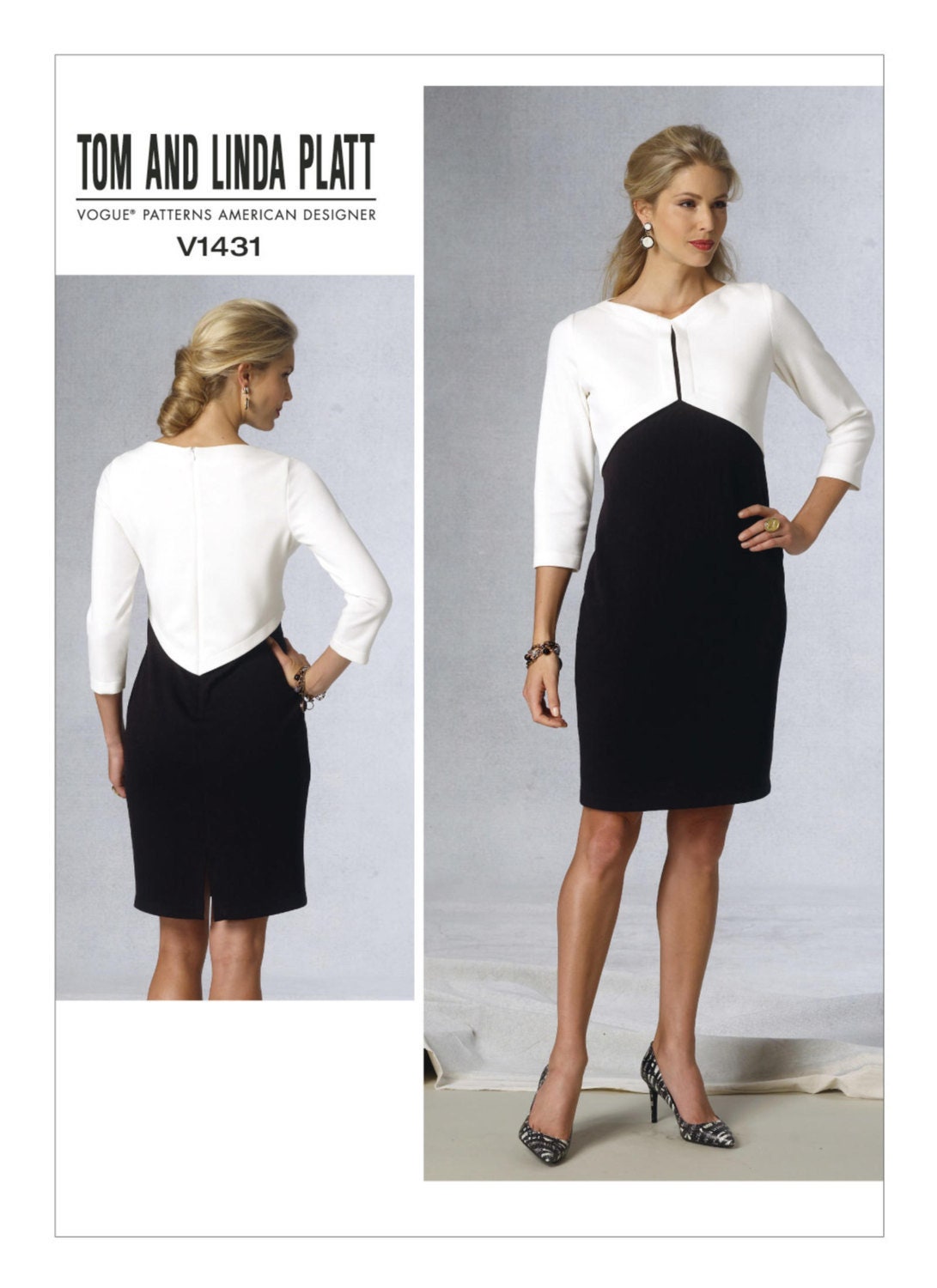Vogue Muster Kleid Gefüttert Schließen Für Thru Büste 3 Designs Easy Größe 14-22