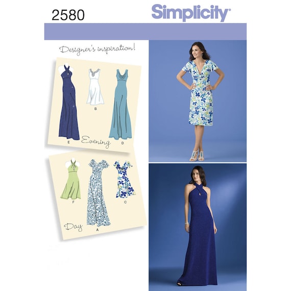 Simplicity 2580 Dress Pattern: Misses' Evening & Day Dresses - Etsy