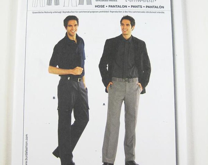 Mens Pants Pattern Burda 7616 Mens Cargo Pants or Trousers Etsy