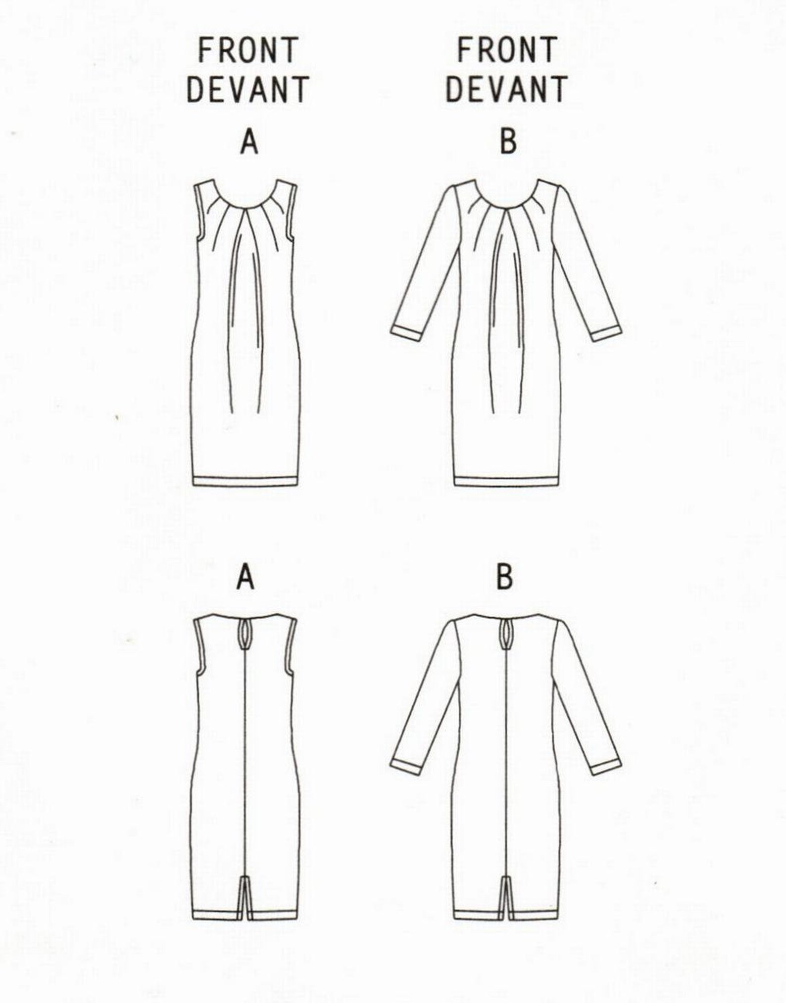 SZ 14/16/18/20 Vogue Dress Pattern V8486 Misses' Slim Etsy