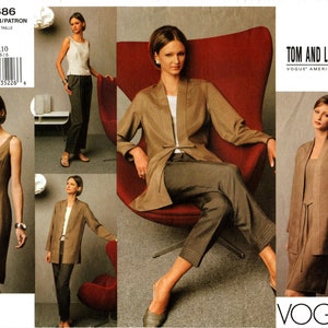 Vogue Sewing Pattern 2686 by TOM & LINDA PLATT - Misses&#39; Jacket, Dress or Top and Pants  - Vogue American Designer - Pick Your Size