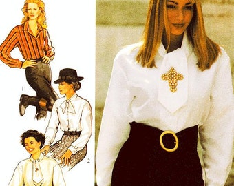 Style Blouse Pattern 2322 - Misses' Blouses with Neckline Variations - SZ 8/10/12/14/16/18