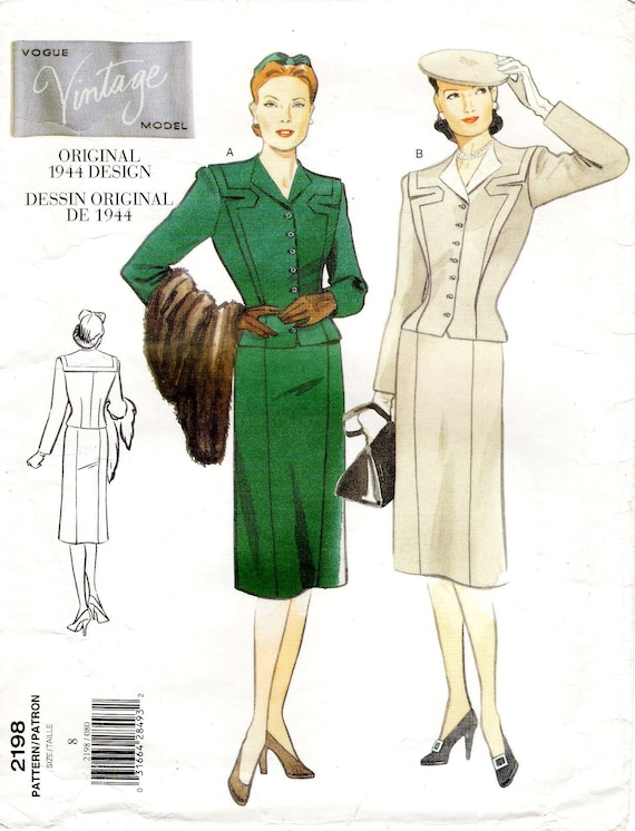 Pick A Size Vogue Dress Pattern 2198 Misses' Fitted | Etsy