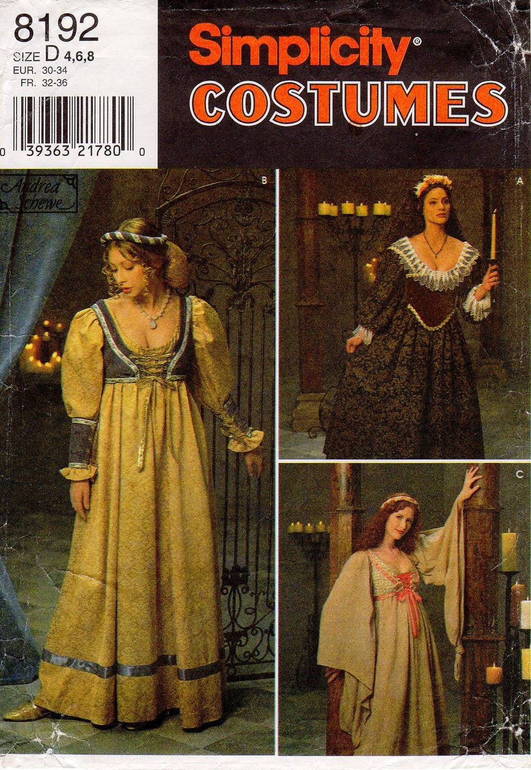 Pick Your Size - Simplicity Costume Pattern 8192 - Misses' Renaissance ...
