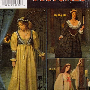 Simplicity 8192 4 6 8, Ren Faire Dress Pattern, Renaissance