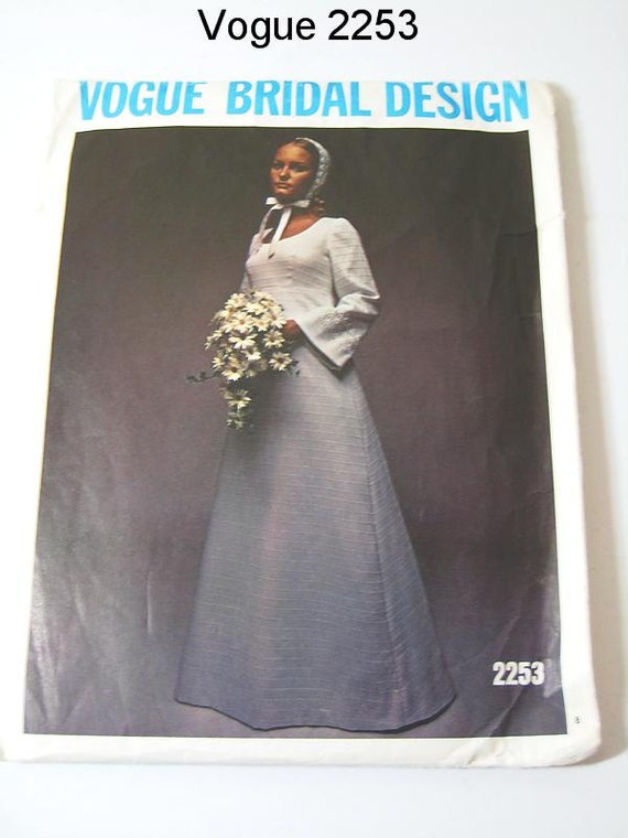 Sz 10 Vogue Wedding Dress Pattern 2253 Misses Etsy