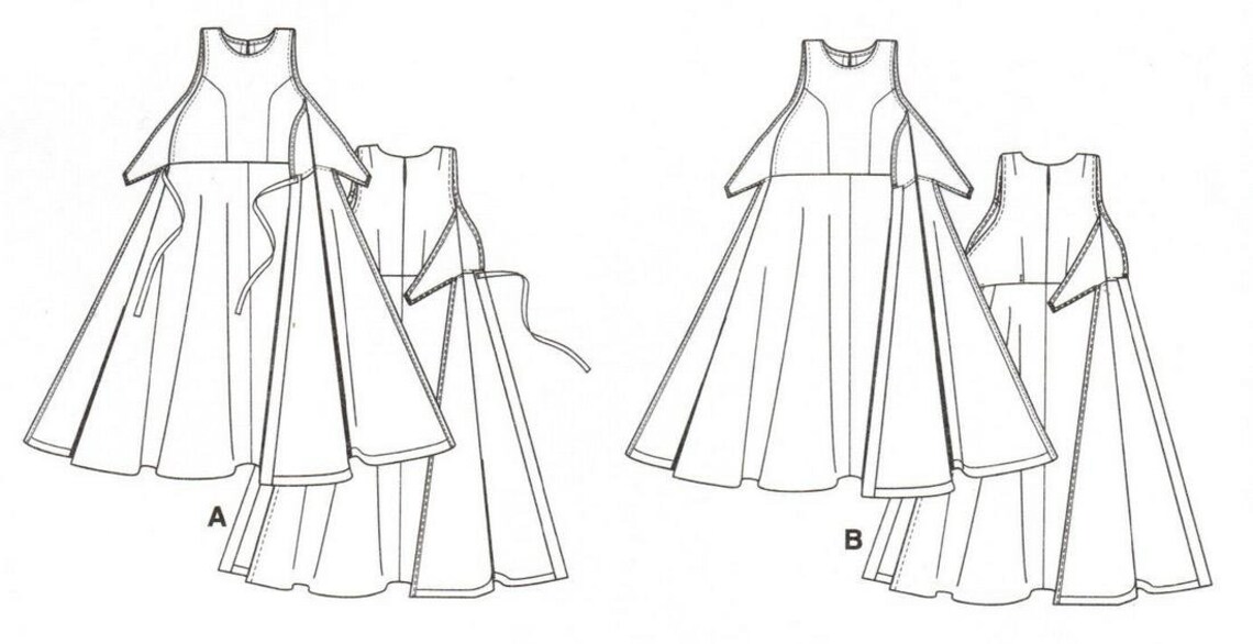 Sz 14/16/18/20/22 Vogue Dress Pattern V8788 Misses' Etsy