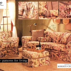 Vogue Home Decor Pattern 1880 - Slipcovers for Sofa/Chair/Ottoman/Pillows Home Accessories - Vogue Patterns For Living