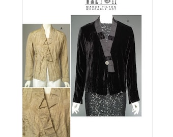 Naaipatroon top Vogue 8454: Marcy Tilton-ontwerp, losvallende juffrouwtop