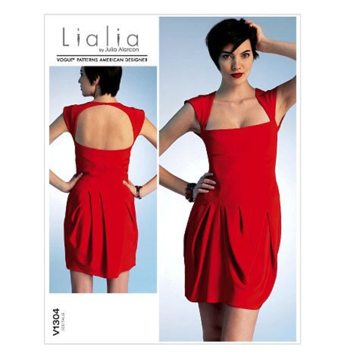 Sz 12/14/16/18/20 Vogue Dress Pattern V1304 by JULIA ALARCON Etsy UK