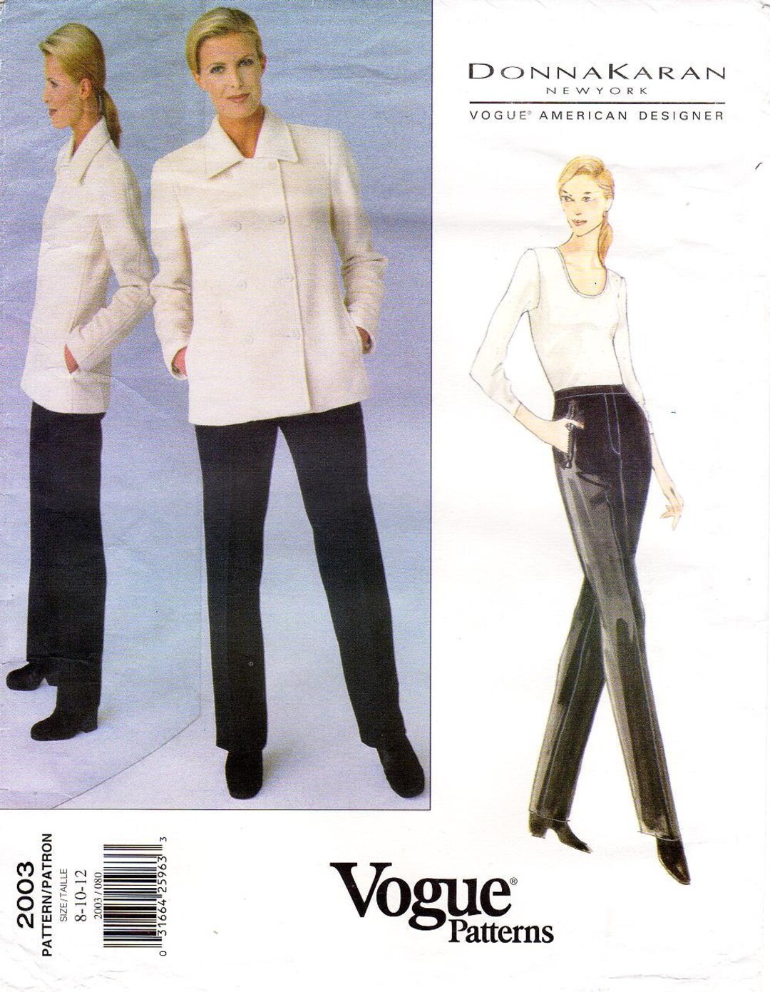 Sz 8/10/12 Vogue Separates Pattern 2003 by DONNA KARAN - Etsy