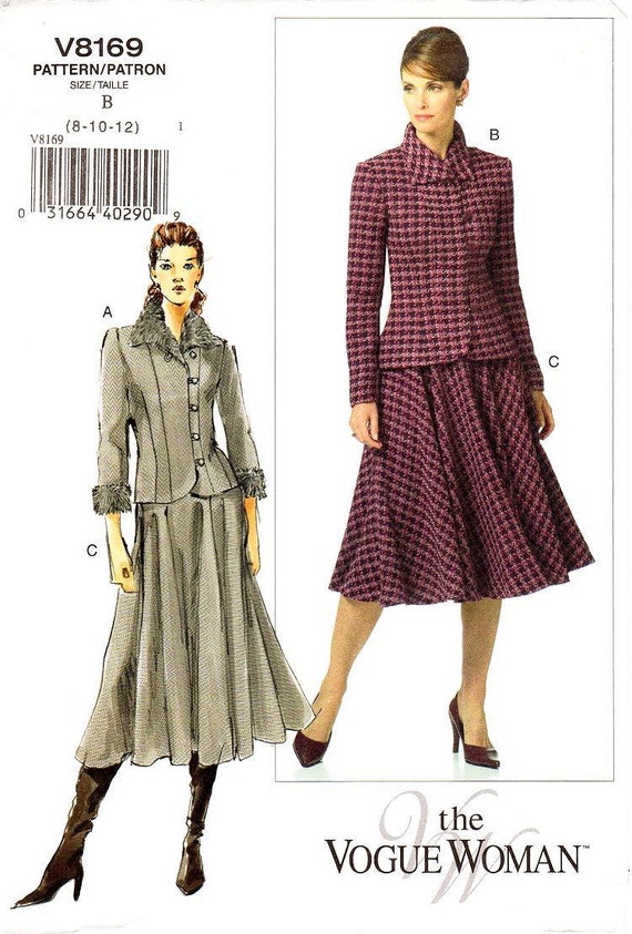 Pick Your Size Vogue Suit Pattern V8169 Misses' Fitted | Etsy