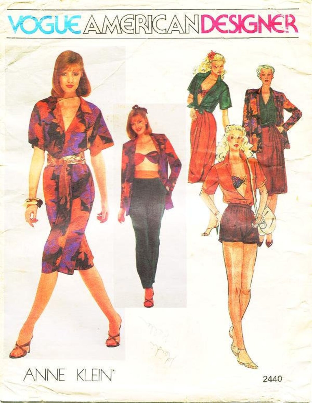 80s Vogue Anne Klein Separates Pattern 2440 - Size 6 - Etsy