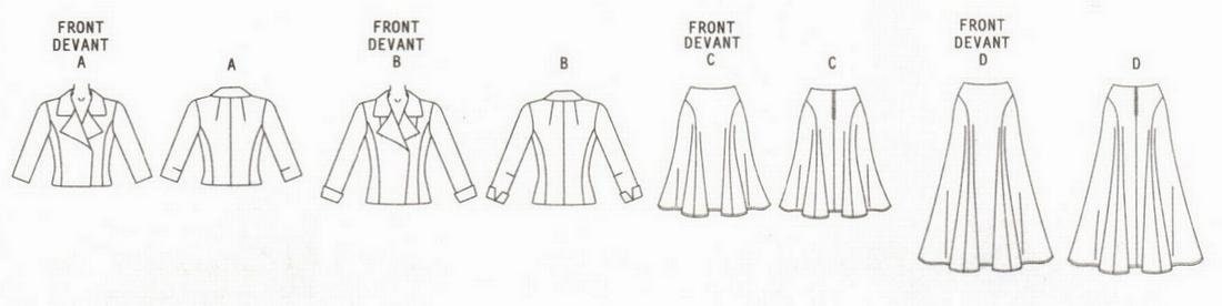 Sz 6/8/10/12 Vogue Separates Pattern V8461 Misses' Lined Jacket and ...