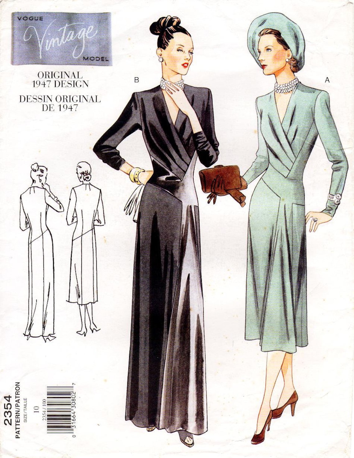 Pick A Size Vogue Retro Dress Pattern 2354 Misses' | Etsy