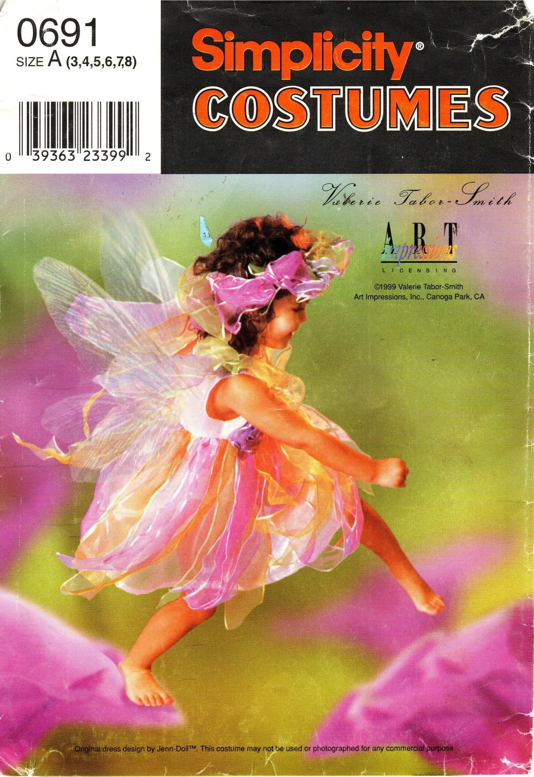 Simplicity 0691 Girls' Fairy Angel Costume Pattern - Size 3-8 - Etsy