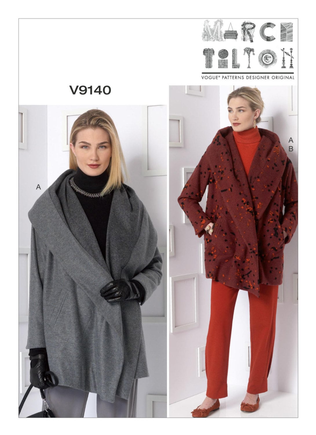 Vogue 9140 Jacket & Pants Sewing Pattern: Marcy Tilton Designer