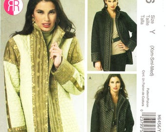 McCalls Jacket Pattern M6456: Reversible Lined Jacket, Size Xsm-Med