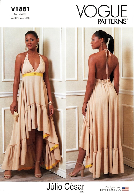 backless dress sewing pattern BACKLESS DRESS sewing pattern