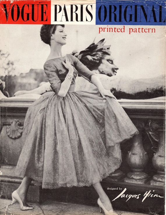 Vintage Vogue 1391 Sewing Pattern: Jacques Heim Full Skirt Dress