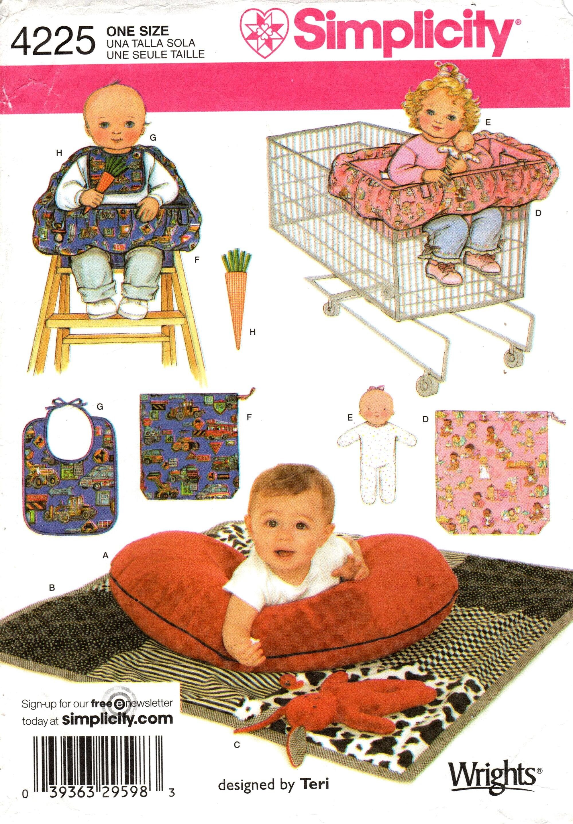 Simplicity 4225 Baby Accessories Sewing Pattern: Quilt, Bib, Doll