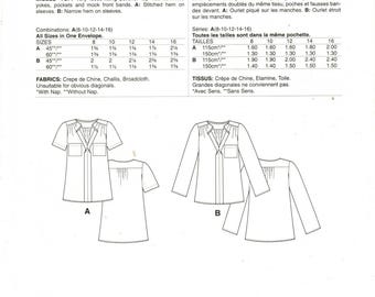 トップスパターン Butterick See & Sew B5905 ミセス用トップスパターン（サイズ8～16
