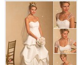Pick Your Size - Butterick Wedding Dress Pattern B5184 -  Misses' Pick-Up Bridal Gown with Detachable Sleeves in Three Variations