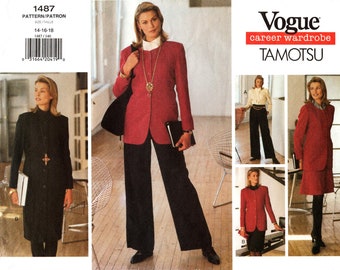 Vogue 1487 Separates Sewing Pattern: Jacket, Dress, Skirt & Pants (Size 14/16/18)