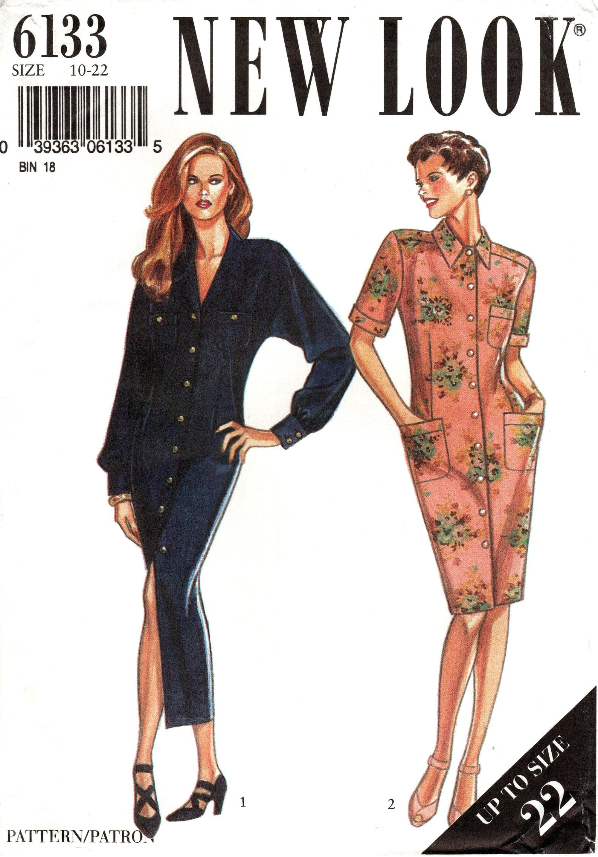 new look shirt dress pattern New Look 6133 Shirt Dress Pattern: Misses' Size 10-22