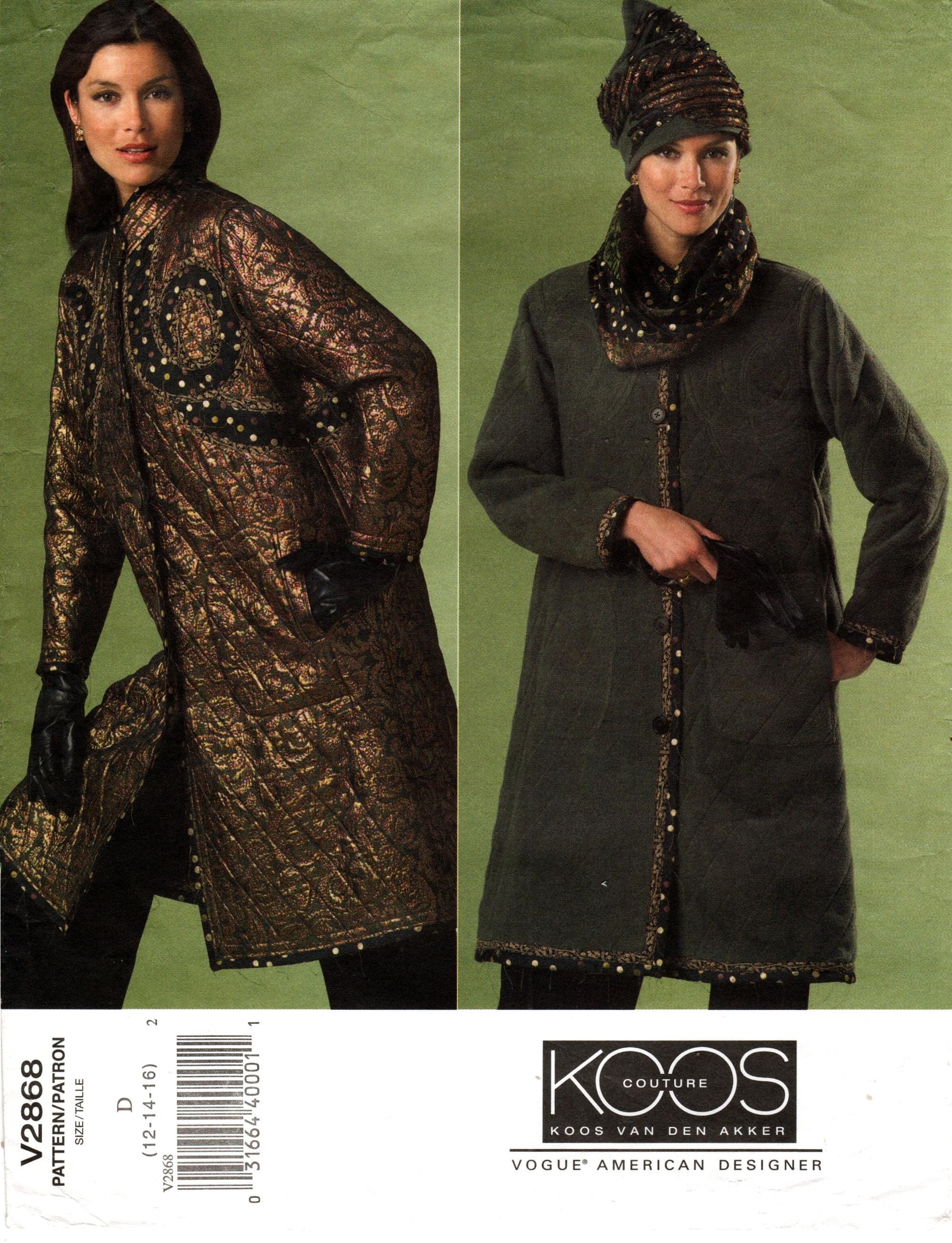 Vogue V2868 コート パターン: Koos Van Den Akker リバーシブル