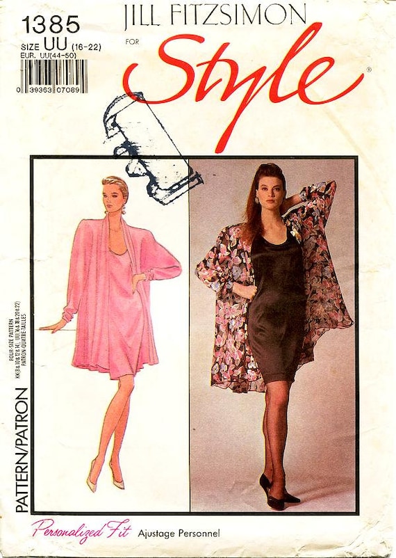Jill Fitzsimon Style 1385 Sewing Pattern: Swing Coat & Tank Dress