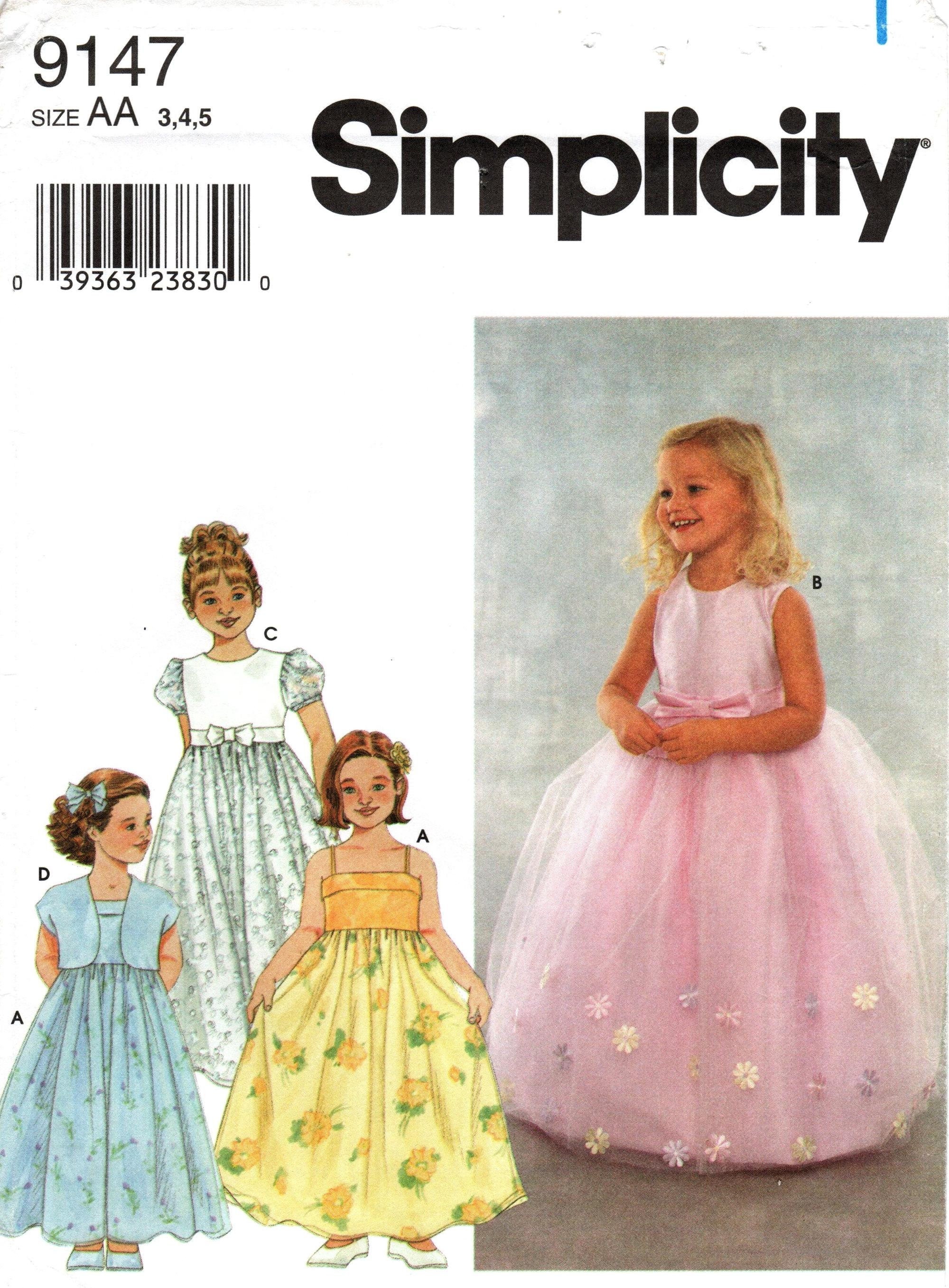 洋書 Women's Dress Patterns 1 Simplicity 9147: Flower Girl Dress Pattern, Bolero Jacket