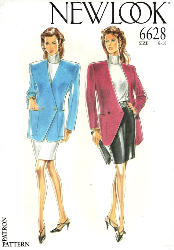 Patron De Couture Vintage New Look 6392 Occasion - Sept Tailles En Une (jupe, Chemise, Veste) - Déjà Découpé