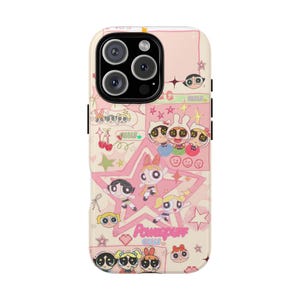 Powerpuff Girls Phone Case, Cute Phone Cover, Tough Case for Kids, Cartoon Phone Accessory, Gifts for Animation Lovers