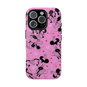 Mickey Mouse Phone Case, Tough Case, Cute Disney Gift, Kawaii Phone Cover, Pink Mickey Design, Valentine&#39;s Day Accessory