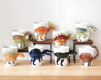 Creative Dinosaur Shaped Water Cup Cute Animal Ceramic Mug Office Water Cup Breakfast Cup Gift Coffee Mug Home Decoration