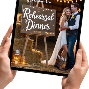 Editable Rehearsal Dinner Sign , Digital Download Printable Sign for Wedding Rehearsal Dinner Decor.