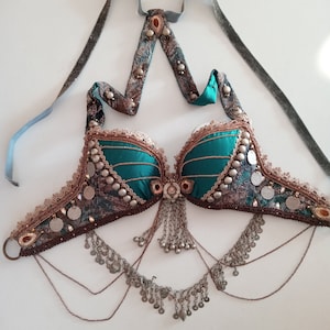 CUSTOM BRA - Costume, Tribal Fusion Bellydance - Bespoke Medieval Rennaisance Festival ATS top