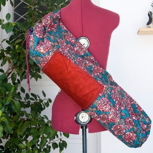 YOGA MAT Bag - Floral Mat carrier With drawstring closure, yoga mat carrier, yoga bag